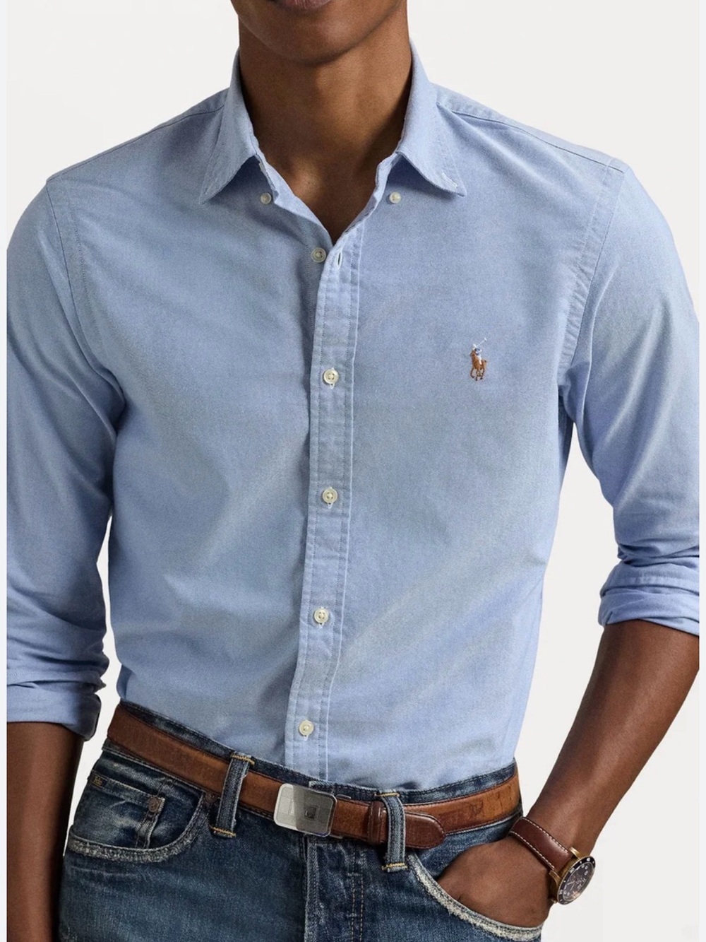 Men’s Classic Polo Ralph Lauren Oxford, Blue, Classic Fit, Size Small, NWOT!